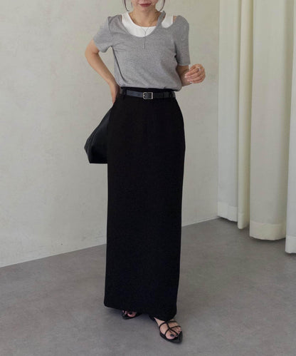 CAPRICIEUX LE'MAGE 拼接不對稱領 T恤