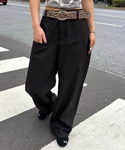 【3尺碼】斜口袋休閒褲