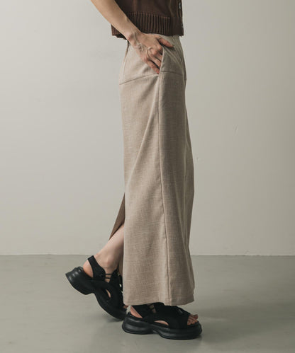 拉鍊裝飾高腰包臀裙