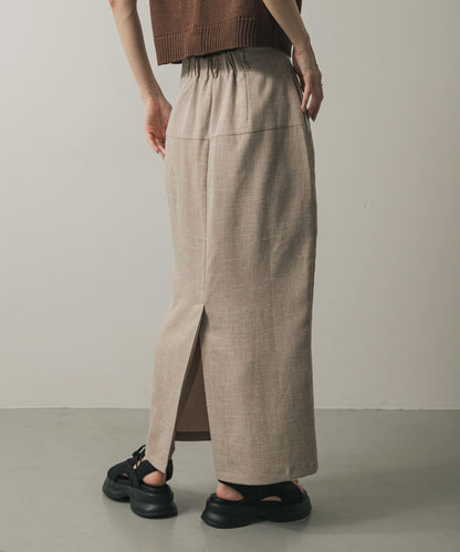 拉鍊裝飾高腰包臀裙