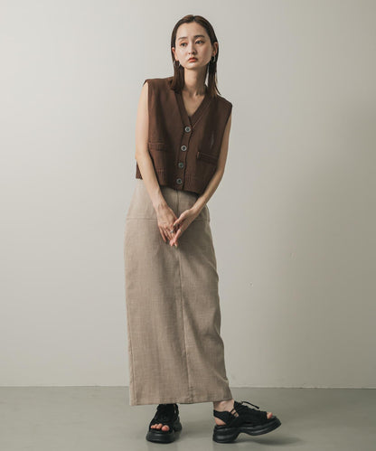 拉鍊裝飾高腰包臀裙