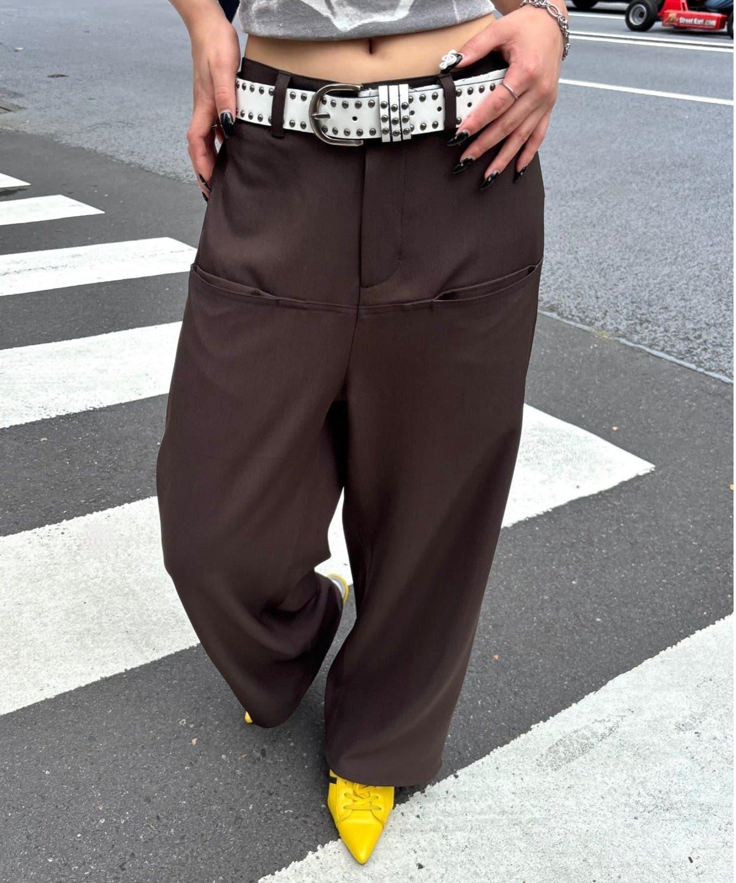 【3尺碼】斜口袋休閒褲