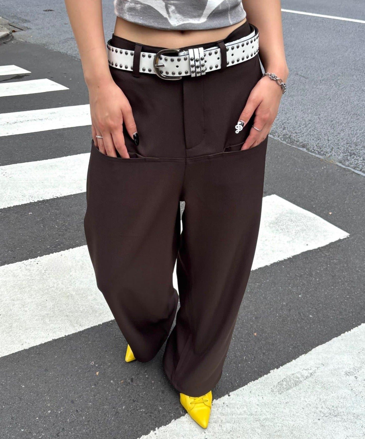 【3尺碼】斜口袋休閒褲