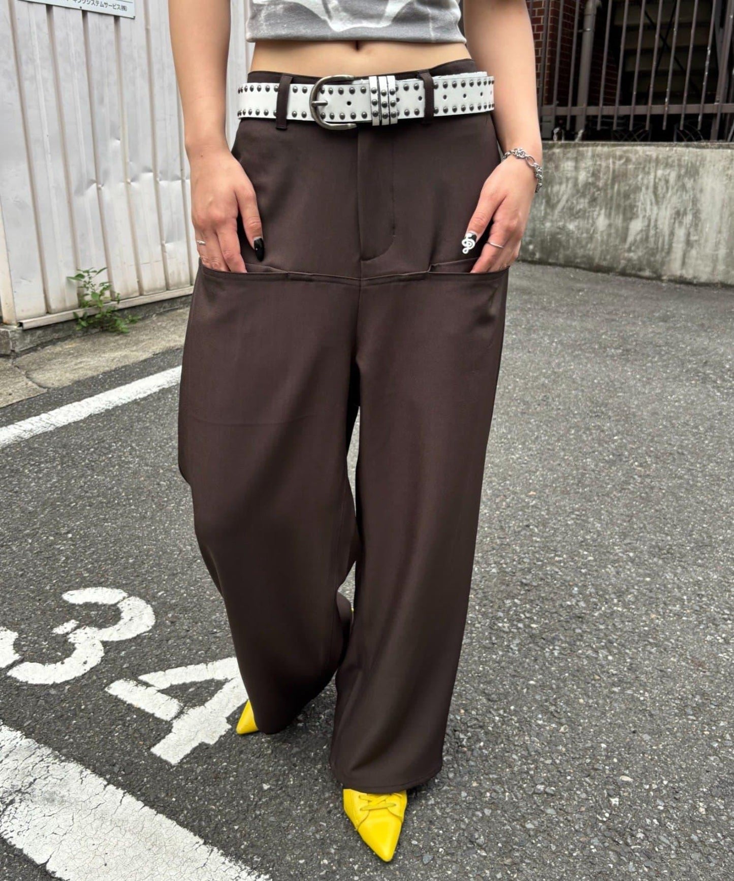 【3尺碼】斜口袋休閒褲