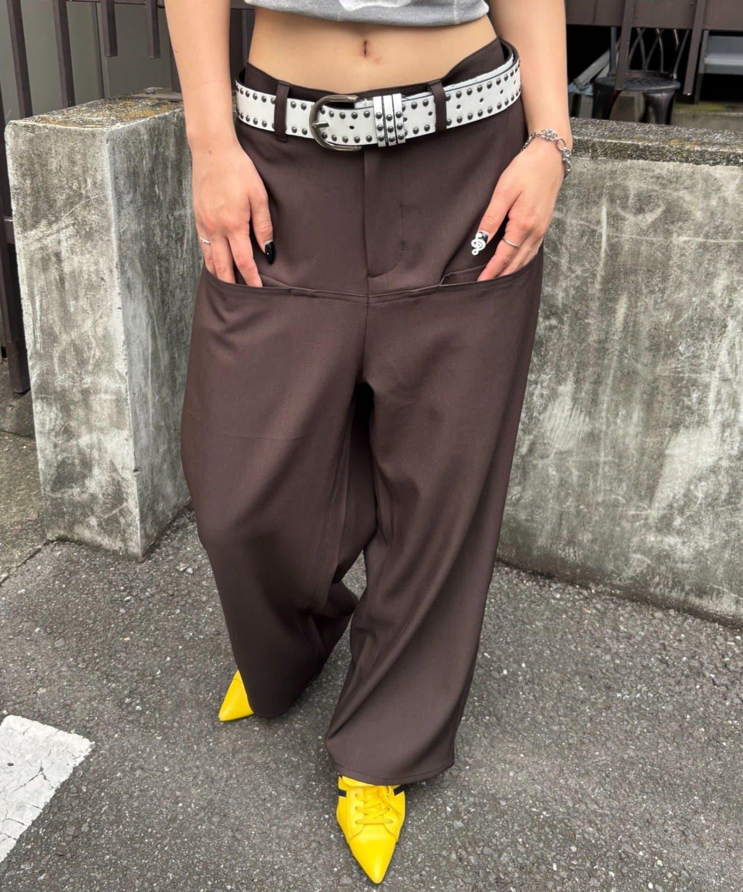 【3尺碼】斜口袋休閒褲