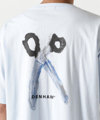 DENHAM/丹哈姆/水彩剪刀圖案T恤