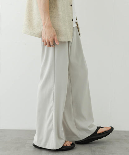 2褶寬鬆喇叭西裝褲