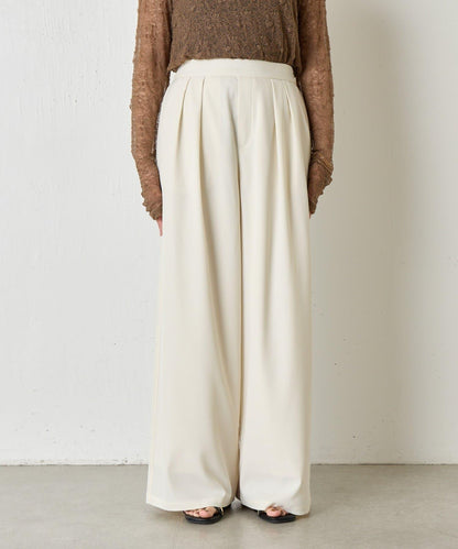 帶褶皺設計的寬鬆長褲