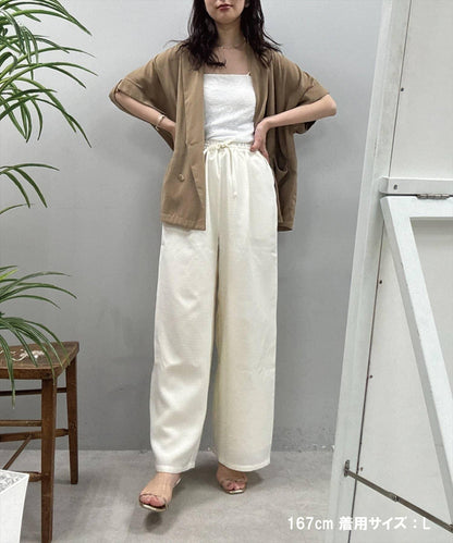 寬鬆高腰闊腿褲