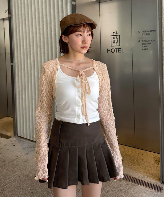 mline 短款蝴蝶結設計襯衫