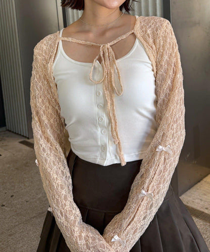 mline 短款蝴蝶結設計襯衫