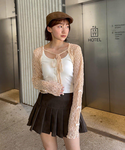 mline 短款蝴蝶結設計襯衫