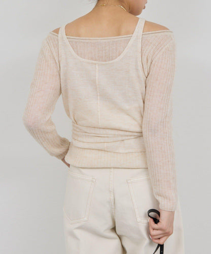 【套裝搭配】交叉領針織衫