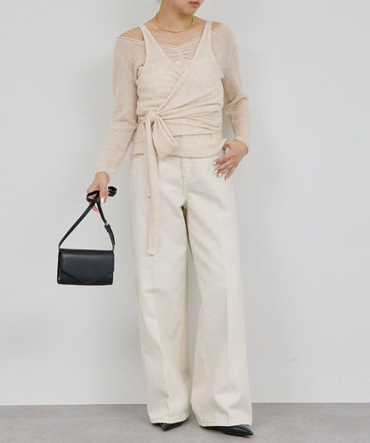 【套裝搭配適用】露肩針織衫