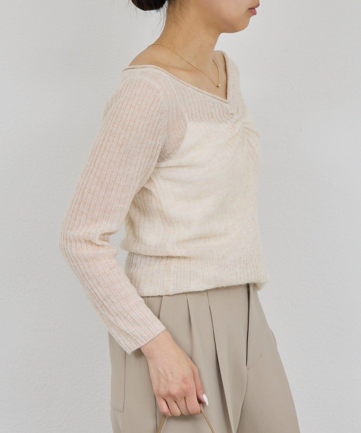 【套裝搭配適用】露肩針織衫