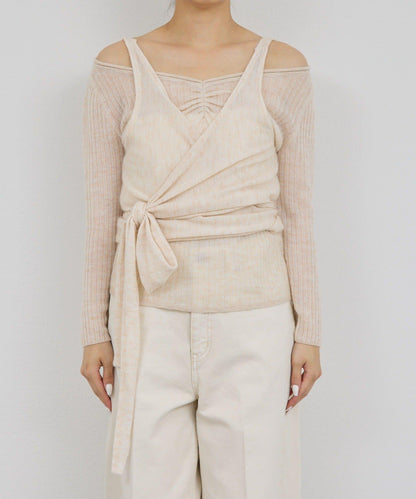 【套裝搭配】交叉領針織衫