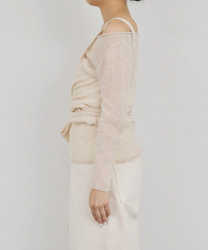 【套裝搭配】交叉領針織衫