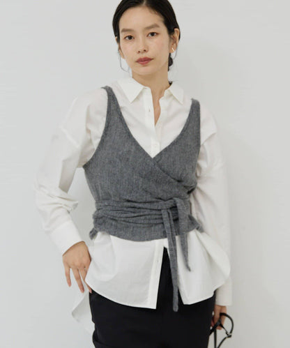 【套裝搭配】交叉領針織衫