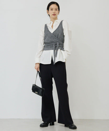 【套裝搭配】交叉領針織衫