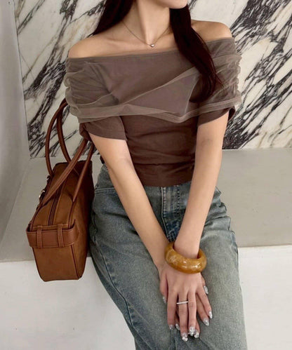 【一件接一件】露肩上衣