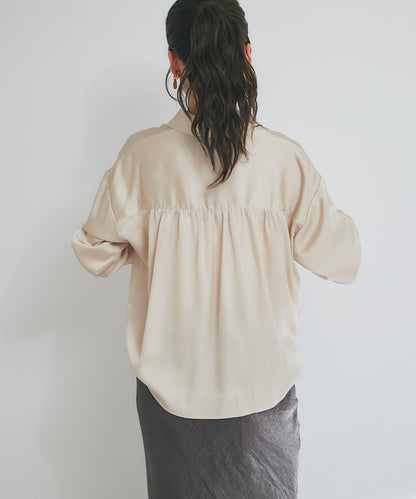 【美人顯瘦襯衫】輕瑩緞襯衫