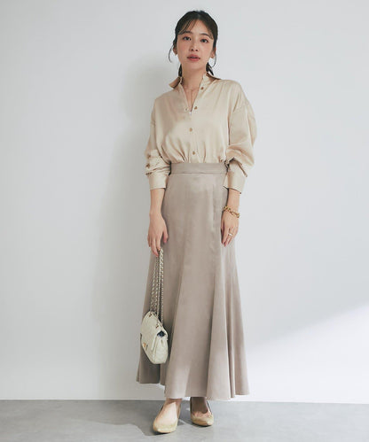 【美人顯瘦襯衫】輕瑩緞襯衫