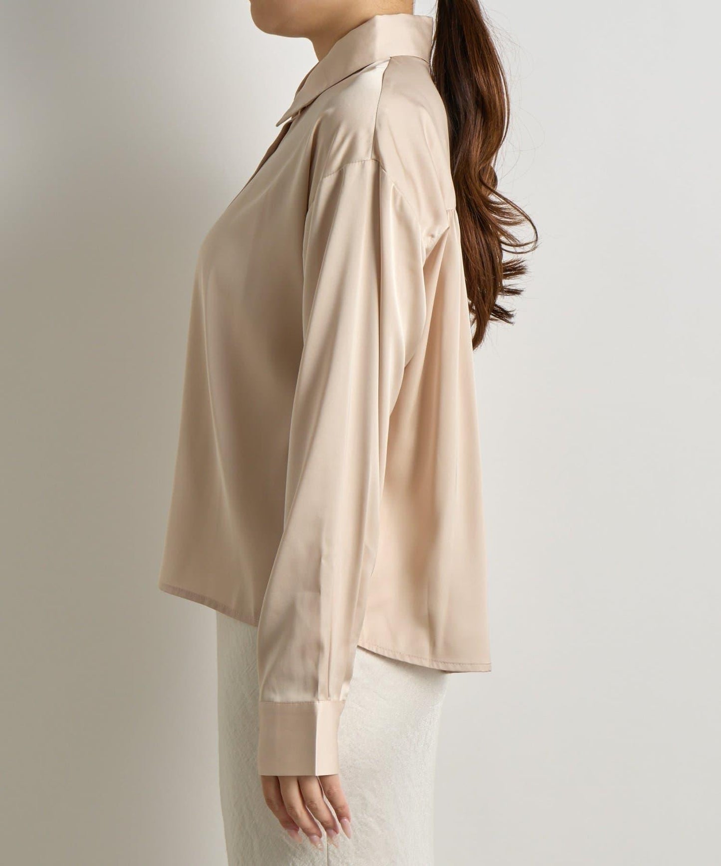 【美人顯瘦襯衫】輕瑩緞襯衫