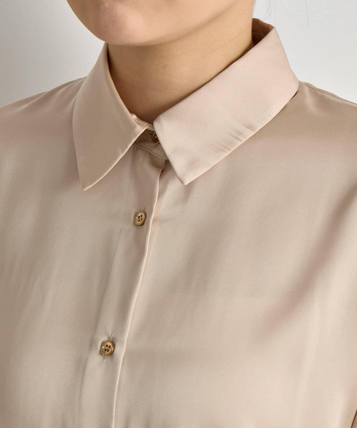 【美人顯瘦襯衫】輕瑩緞襯衫