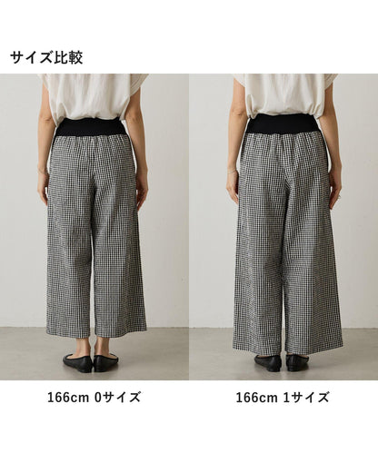 棉質洗水腰部織帶褲子
