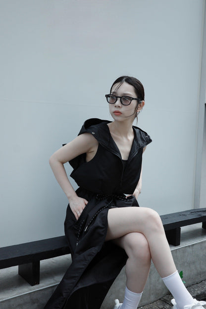 Nylon hoodie dress