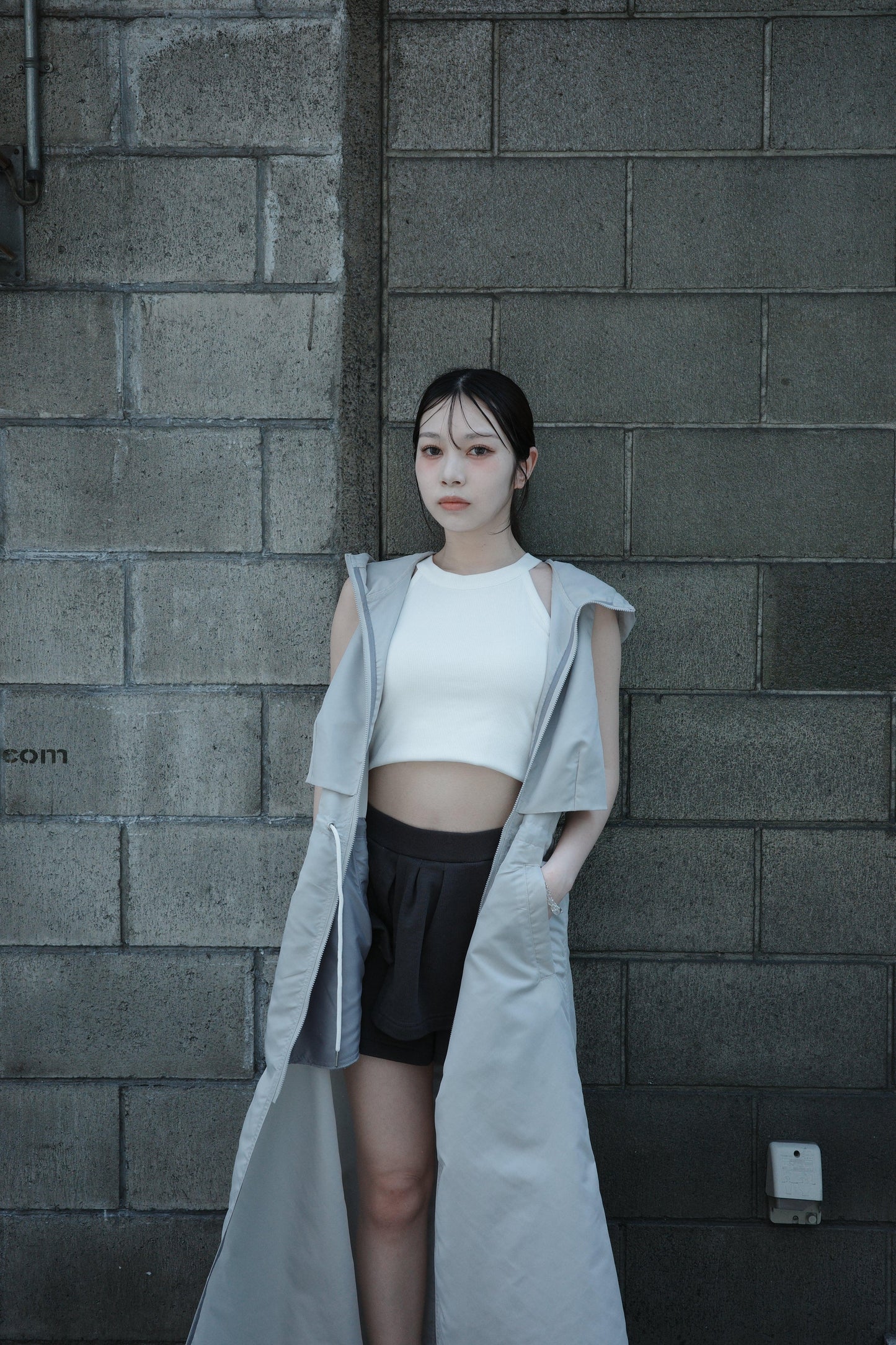 Nylon hoodie dress