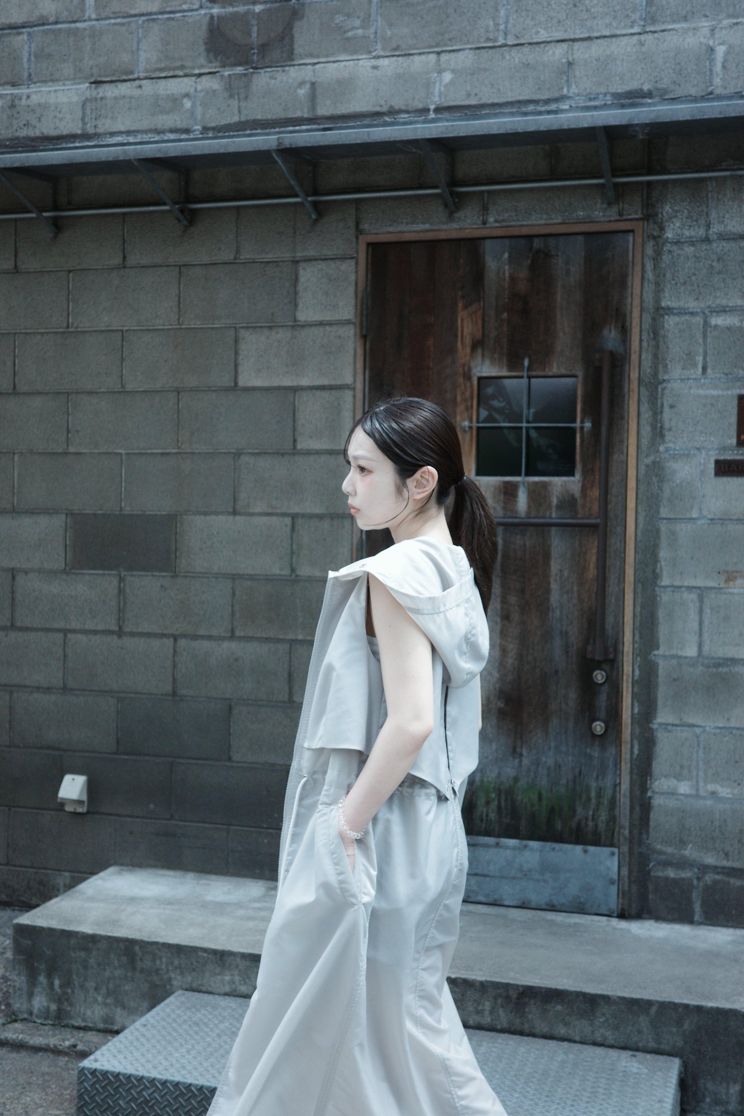 Nylon hoodie dress