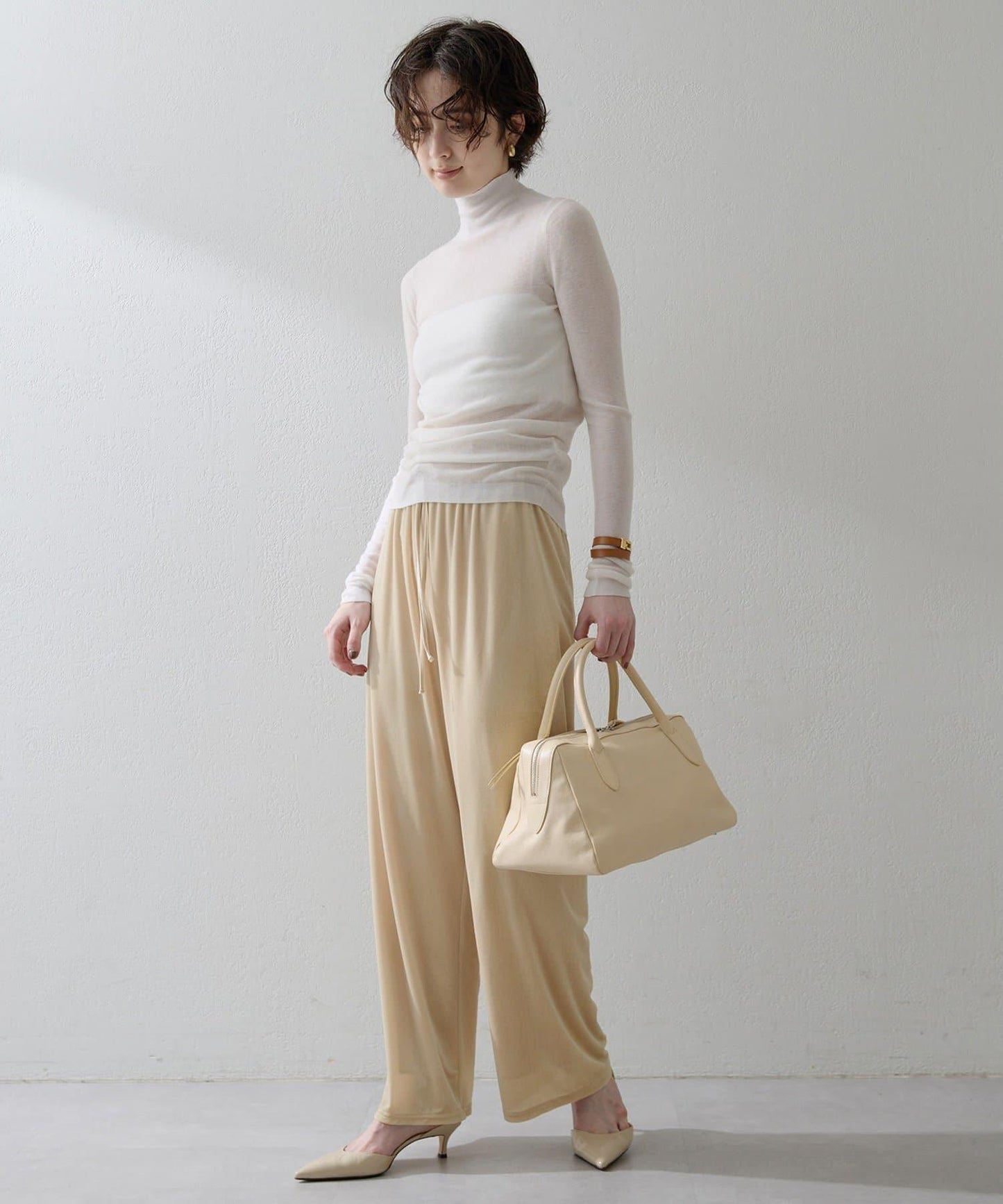 【THE PAUSE】羅紋高領套頭衫