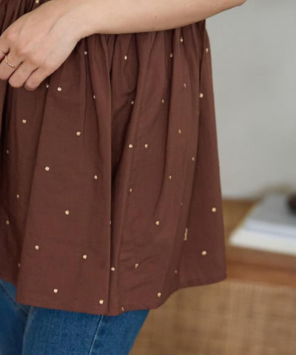 印度風亮片點點刺繡 後背開口 罩杯吊帶上衣（可搭配成套）