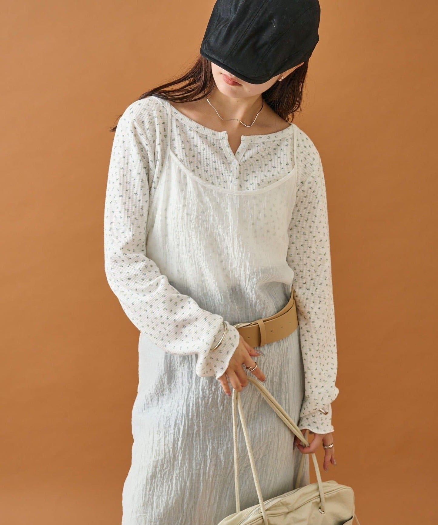 【mystic】透視吊帶連衣裙