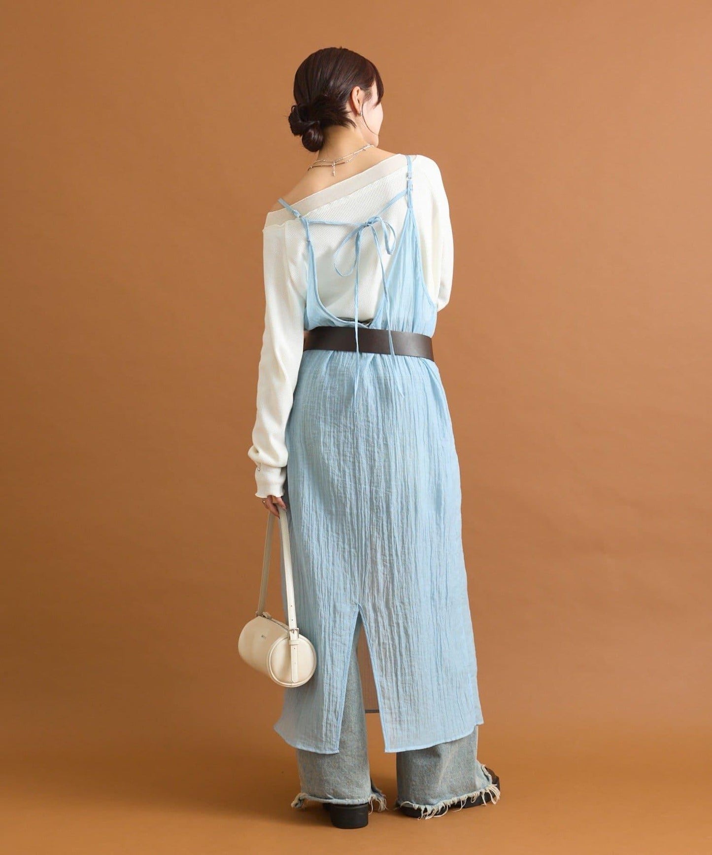 【mystic】透視吊帶連衣裙