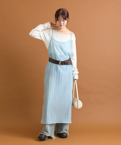 【mystic】透視吊帶連衣裙