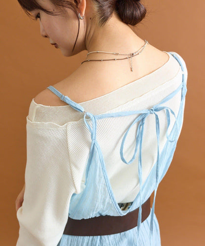 【mystic】透視吊帶連衣裙