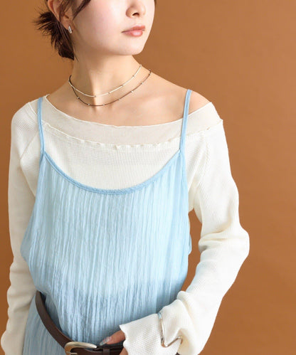 【mystic】透視吊帶連衣裙