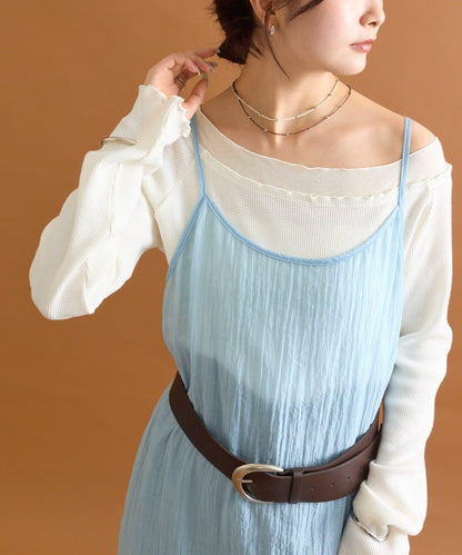 【mystic】透視吊帶連衣裙