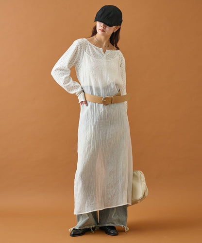 【mystic】透視吊帶連衣裙