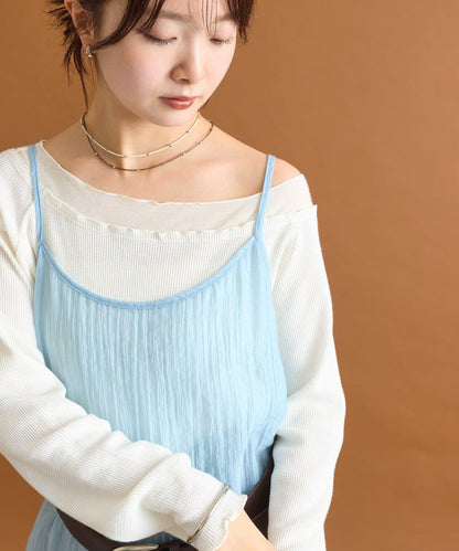 【mystic】透視吊帶連衣裙