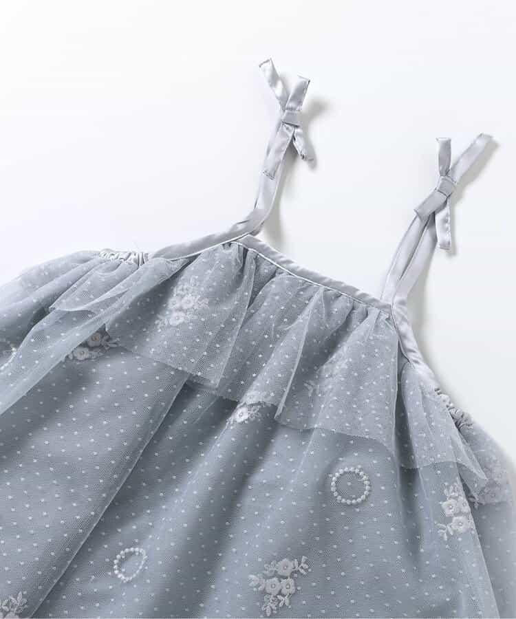 【連衣裙】針織上衣和蕾絲刺繡連衣裙2件套裝