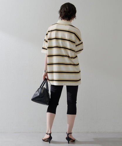 【THE PAUSE】條紋寬鬆Polo衫