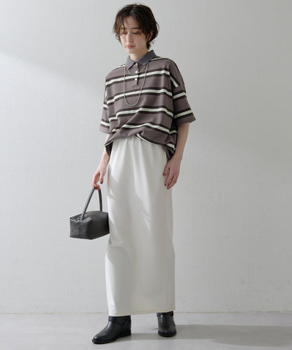 【THE PAUSE】條紋寬鬆Polo衫