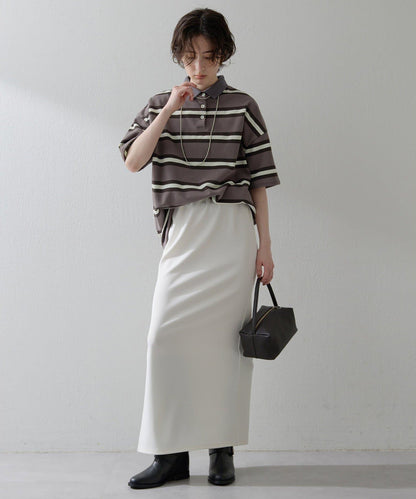 【THE PAUSE】條紋寬鬆Polo衫