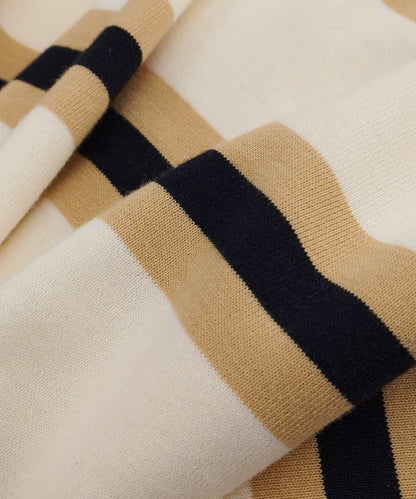 【THE PAUSE】條紋寬鬆Polo衫