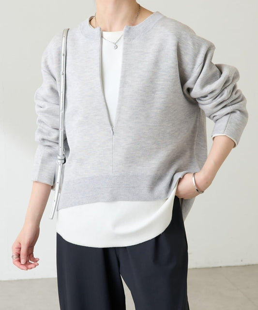 【人氣系列】仿羊毛圓下襬針織衫