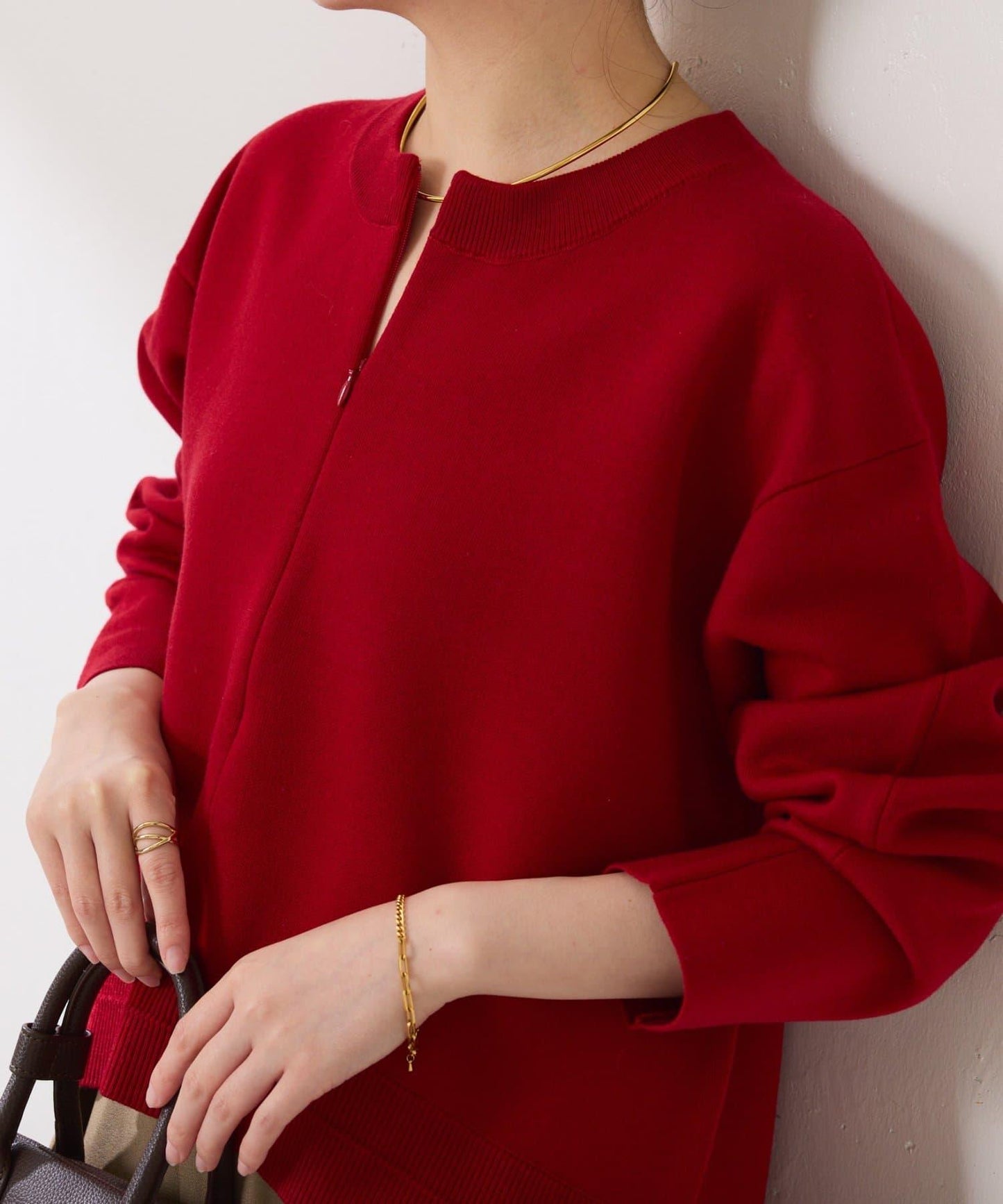 【人氣系列】仿羊毛圓下襬針織衫