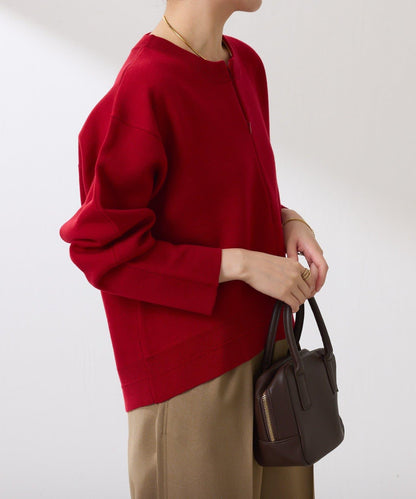 【人氣系列】仿羊毛圓下襬針織衫